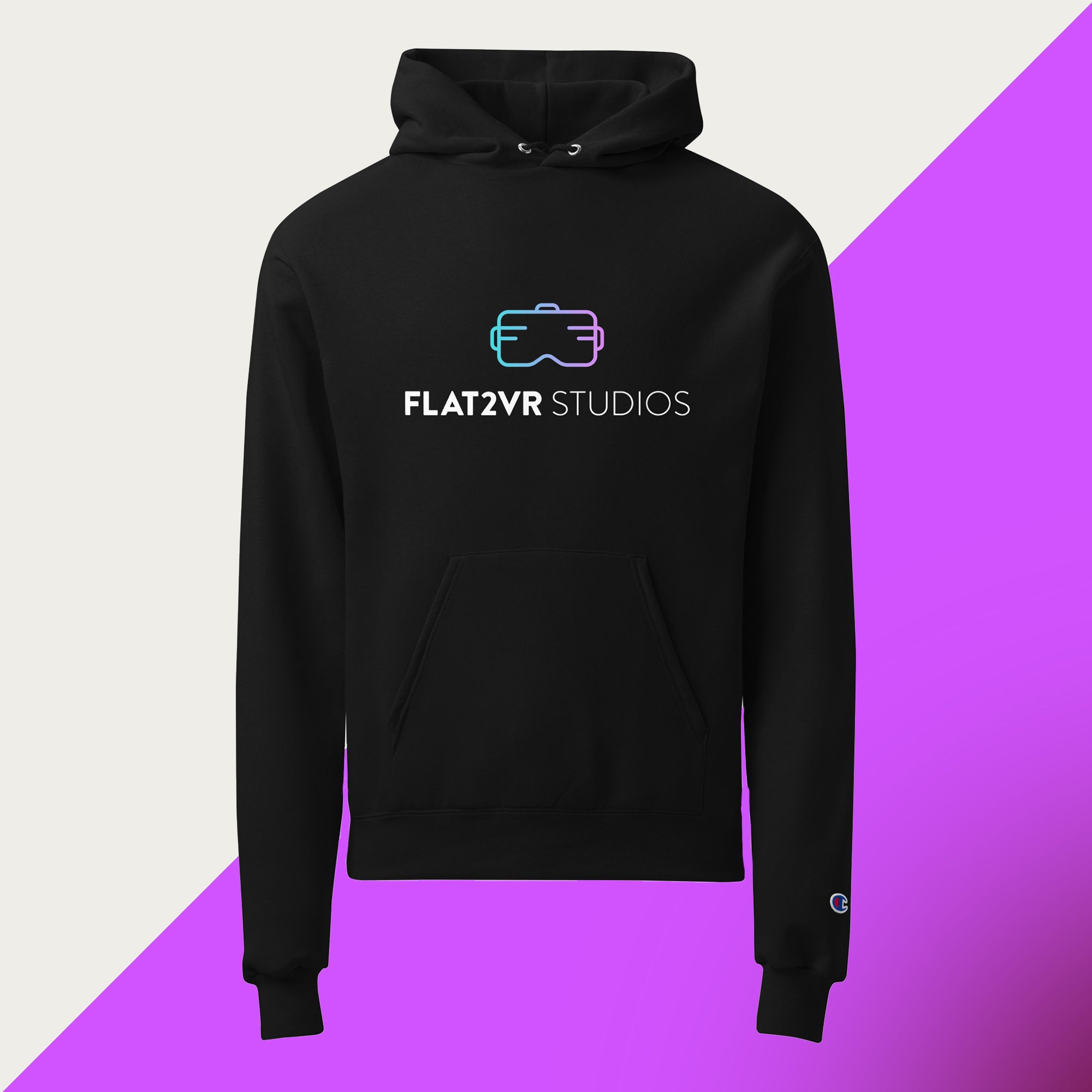 Flat2VR Studios Unisex Champion Hoodie
